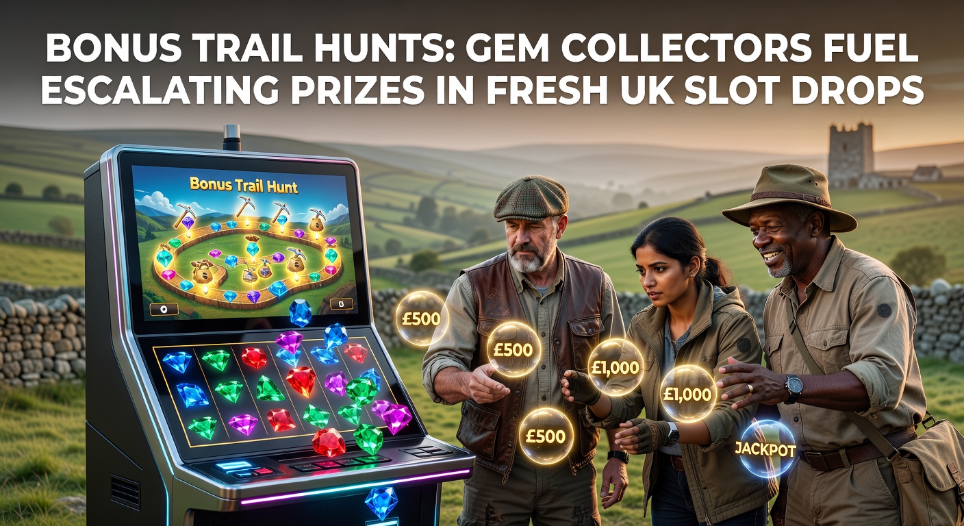 Vibrant slot screen showing a glowing bonus trail with colorful gems accumulating along a winding path toward escalating jackpot tiers