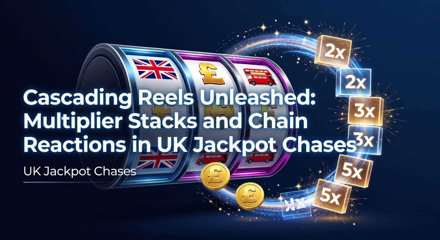 Dynamic slot screen showing cascading reels with exploding symbols and rising multiplier stacks during a jackpot chase