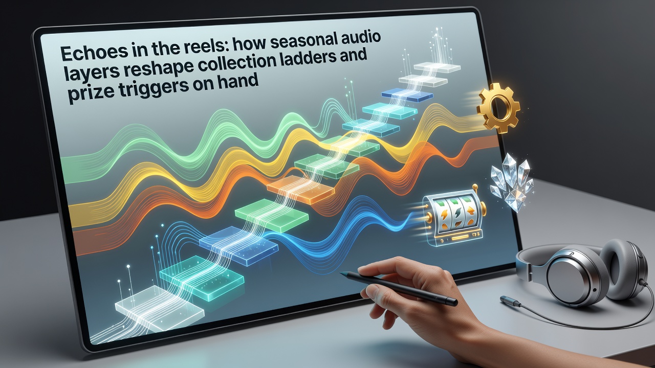 Prize trigger animations responding to seasonal audio cues on progressive handheld devices