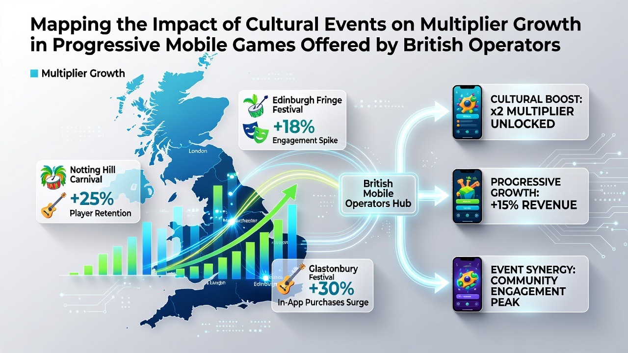 Visual mapping of cultural event timelines overlaid on multiplier growth charts from British mobile progressive slots