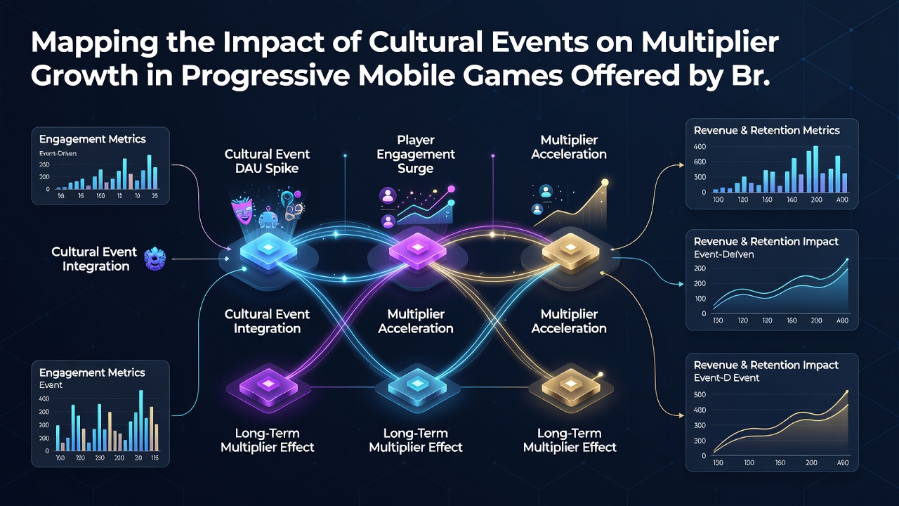 Mobile device screens displaying progressive slot interfaces with active cultural event multipliers and collection tracks
