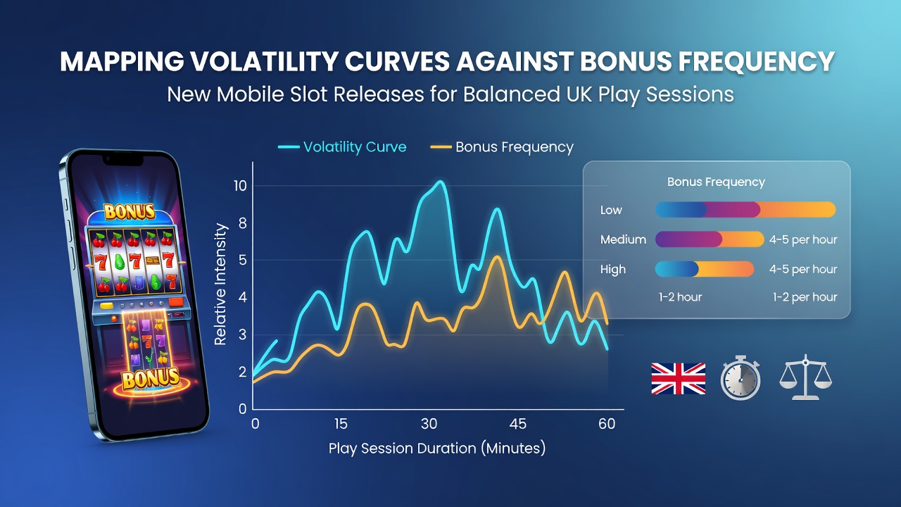 Visual representation of volatility curves plotted against bonus frequency metrics in mobile slot data analysis
