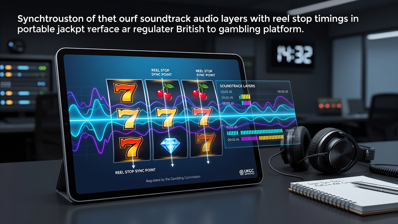Mobile slot interface showing layered soundtrack elements synced to reel mechanics