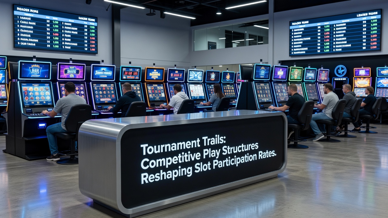 Digital leaderboard interface displaying slot tournament rankings with player avatars and prize information